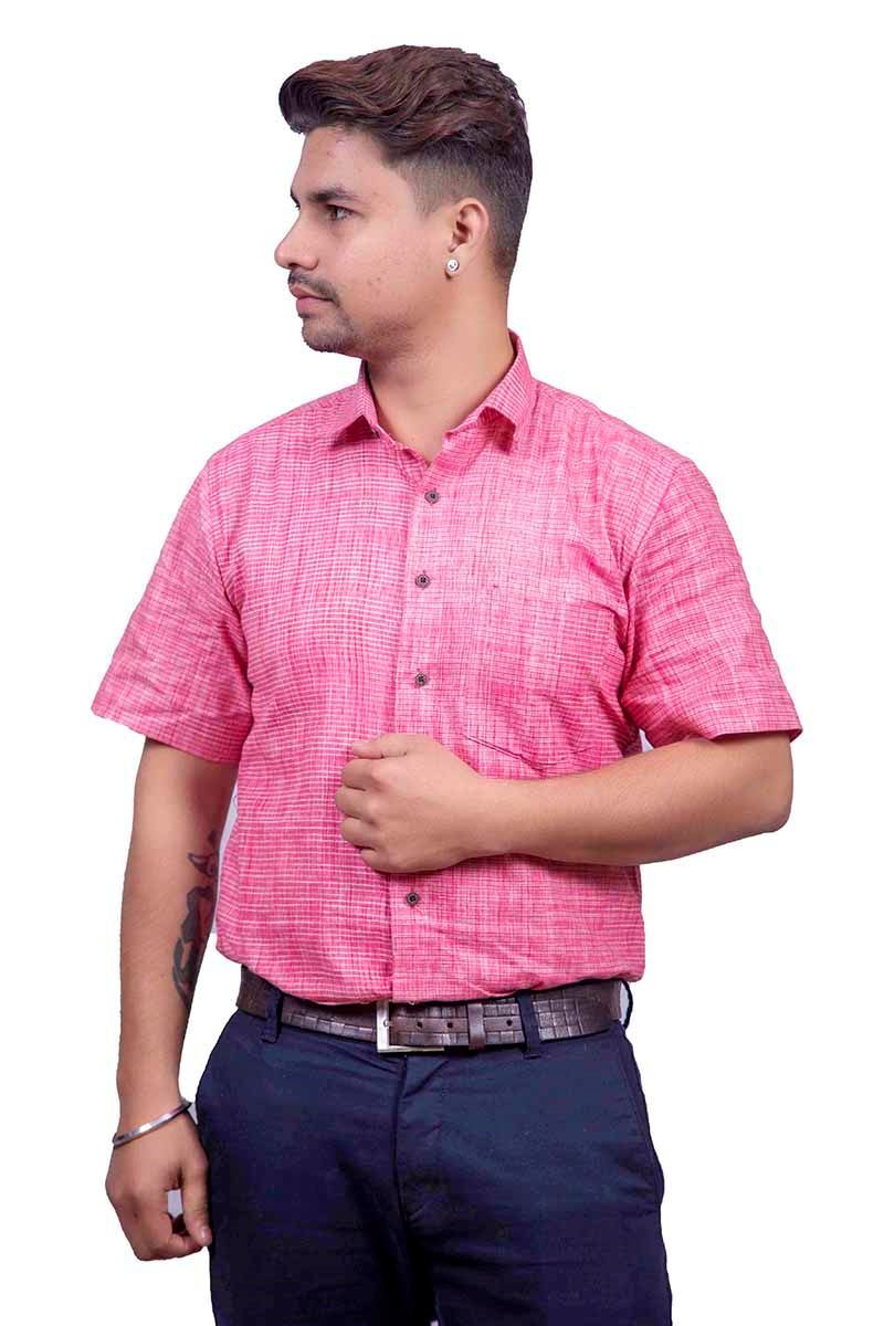 Bihar Khadi. MEN'S HALF SLEEVE COTTON SHIRT