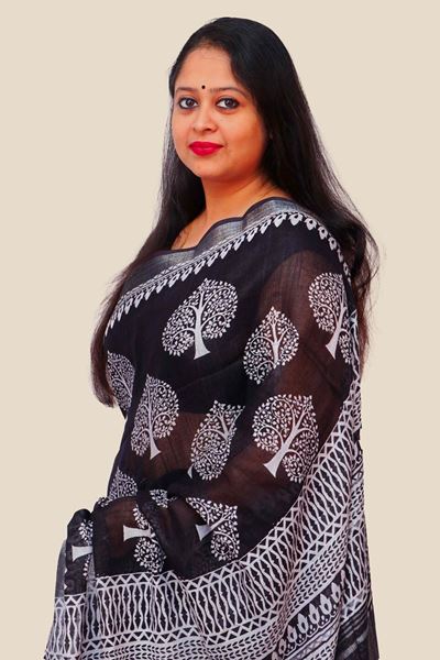 Picture of PRINTED KHADI COTTON SAREE