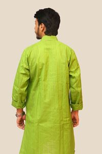 Picture of Light Green Khadi Cotton Kurta