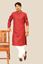 Picture of Maroon printed long Khadi Cotton Kurta