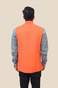 Picture of Orange Fine Cotton Plain Bandi for Men