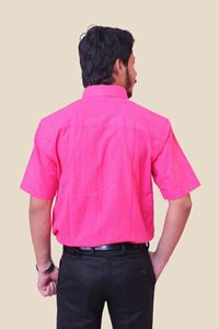 Picture of Pink Regular Fit Men’s Khadi Shirt