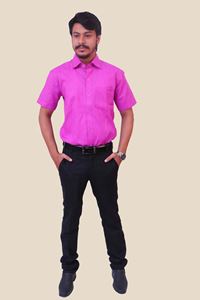Picture of Purple Regular Fit Men’s Khadi Shirt