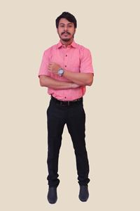 Picture of Red Regular Fit Men’s Khadi Shirt