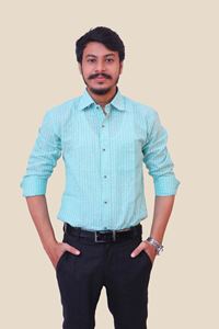 Picture of Teal blue Regular Fit Men’s Khadi Shirt