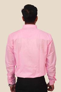 Picture of Solid Pink Regular Fit Men’s Khadi Shirt