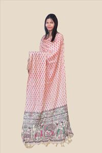 Picture of MADHUBANI KHADI COTTON SILK DUPATTA FOR WOMEN & GIRLS