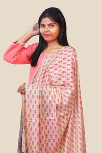 Picture of MADHUBANI KHADI COTTON SILK DUPATTA FOR WOMEN & GIRLS
