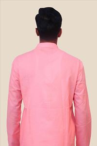 Picture of Peach Khadi Cotton Kurta