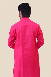 Picture of Pink Khadi Cotton Kurta