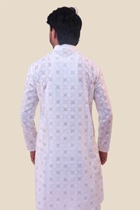 Picture of White Khadi Cotton Kurta