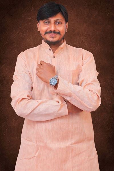 Picture of Peach Coloured Khadi Cotton Kurta for Men