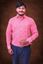 Picture of Pink textured  Regular Fit Men’s Khadi Shirt