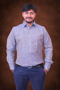 Picture of Grey textured  Regular Fit Men’s Khadi Shirt