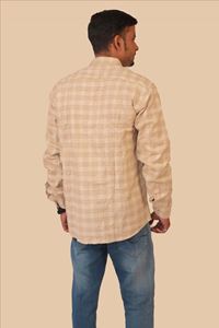 Picture of Bihar Khadi Men's Winter Wear Cottswool Full Sleeves Shirt (Cream)