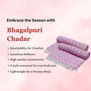 Picture of Bihar Khadi Bhagalpuri Chadar (Purple Color)
