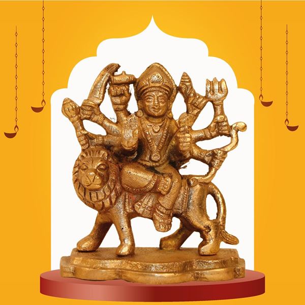 Picture of Brass Maa Durga Idol  (4 Inch X 3 Inch)