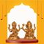 Picture of BRASS GANESHA AND LAKSHMI IDOLS SET (4 INCH x 3 INCH))