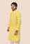 Picture of Bihar Khadi light Yellow Cotton Kurta