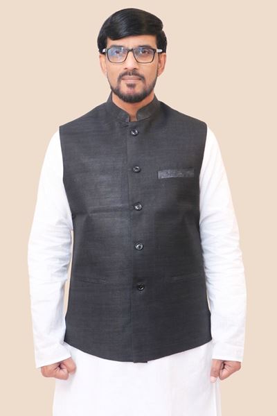 Picture of Black Nehru Bandi for Men