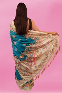 Picture of BIHAR KHADI BLUE COLOR RAW SILK SAREE