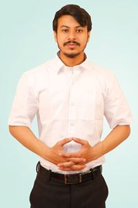Picture of Solid White Color Pure Khadi Half Shirt