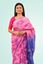 Picture of Bihar Khadi Ikkat Print Cotton Saree in Pink color with Blue Pallu