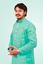 Picture of Stylish Cotton Blend Men's Kurta for Casual Elegance in Sea Green Color