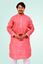 Picture of Stylish Cotton Blend Men's Kurta for Casual Elegance in Pink Color
