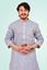 Picture of Stylish Cotton Blend Men's Kurta for Casual Elegance in Grey Color