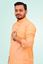 Picture of Stylish Cotton Blend Men's Kurta for Casual Elegance in Orange Color