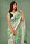 Picture of Bihar Khadi Marble Print Cotton Saree in Green Color