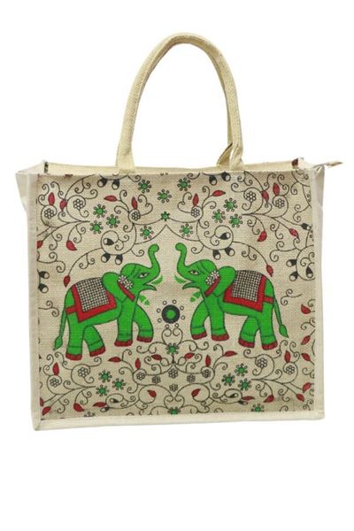 Picture of Bihar Khadi  Painted Jute Bag