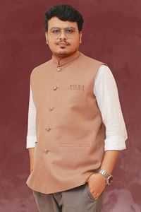 Picture of Bihar Khadi Matka Slik Khadi Bandi in Brown Color