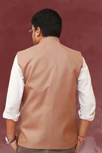 Picture of Bihar Khadi Matka Slik Khadi Bandi in Brown Color