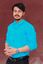 Picture of Solid Turquoise Color  Regular Fit Men’s Khadi Shirt