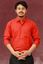 Picture of Solid Red Color Regular Fit Men’s Khadi Shirt