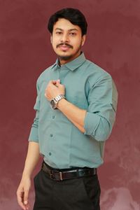 Picture of Solid Mint Green Color Regular Fit Men’s Khadi Shirt