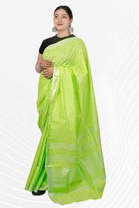 Picture of Bihar Khadi Green Color Cotton Saree