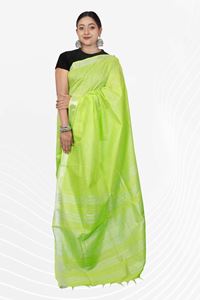 Picture of Bihar Khadi Green Color Cotton Saree