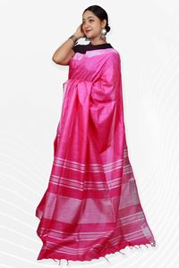 Picture of Bihar Khadi Pink Color Cotton Saree