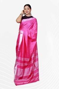 Picture of Bihar Khadi Pink Color Cotton Saree