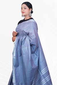 Picture of Bihar Khadi Grey Color Cotton Saree
