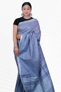 Picture of Bihar Khadi Grey Color Cotton Saree