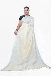 Picture of Bihar Khadi  Cream Color Cotton Saree