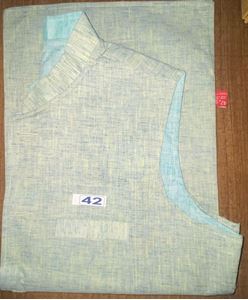 Picture of Pure Khadi Solid Green Nehru Bandi for Men