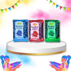 Picture of Rakesh Herbal Gulal (Red, Green & Blue Colour) - 300 Gm