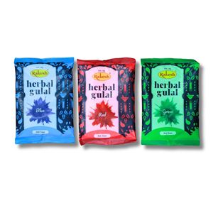 Picture of Rakesh Herbal Gulal (Red, Green & Blue Colour) - 300 Gm