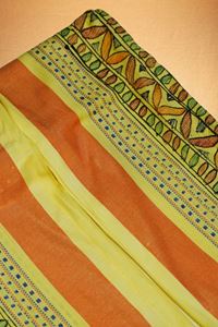 Picture of Handcrafted Bihar Khadi Angwastram with Madhubani Painting – Pure Cotton, Traditional Ethnic Wear