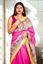 Picture of Pink Color Madhubani Painting Print Saree